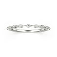 thumbnail image 1 of 0.18ct Petite Diamond Moissanite Distance 18K White Gold Over Silver Wedding Band, 1 of 4