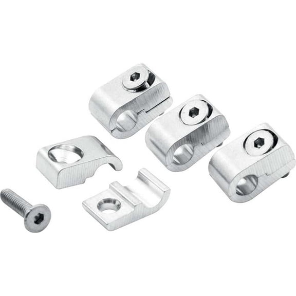 0.19 in. Universal Aluminum Line Clamps - Pack of 4 - 2 Piece