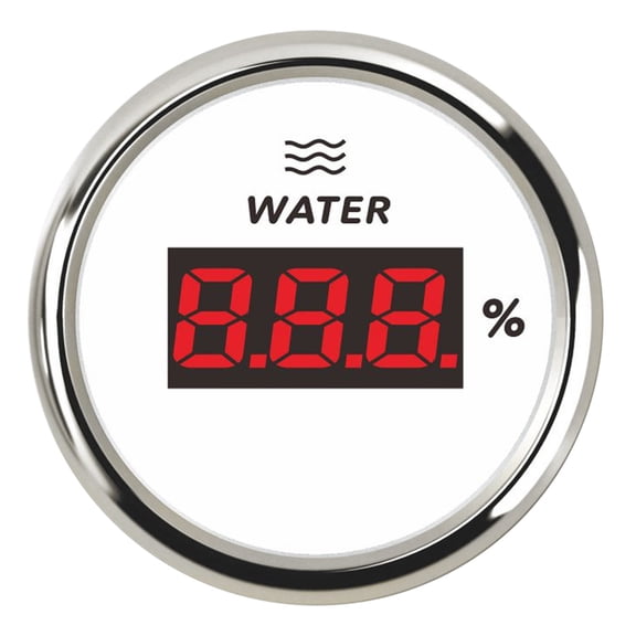 0-190 Ohm Digital Water Level Gauge Waterproof +150-600mm Water Level Sensor With Red Backlight For Yacht Marine Boat Car ,Compact & Sturdy
