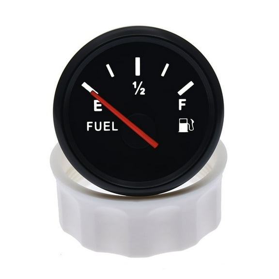 0-190 Ohm Fuel Level Gauge With Fuel Level Sensor 52mm Fuel Level With Red Backlight Oil Indicator Range Sensor ,Easy to Install