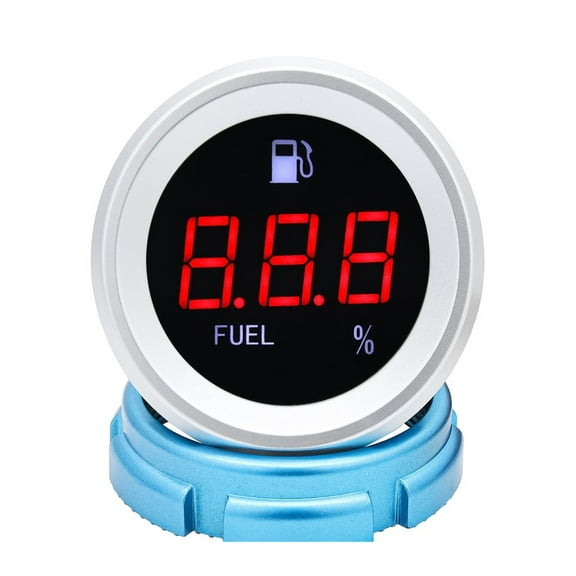 0-190 Ohm Fuel Level Sensor+Fuel Level Gauge 52mm Digital Oil Tank Meter Indicator With Flash Alarm For Car Boat Motor ,Compact & Sturdy