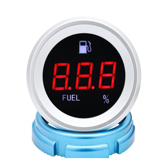 0-190 Ohm Fuel Level Sensor+Fuel Level Gauge 52mm Digital Oil Tank Meter Indicator With Flash Alarm For Car Boat Motor ,Easy to Install