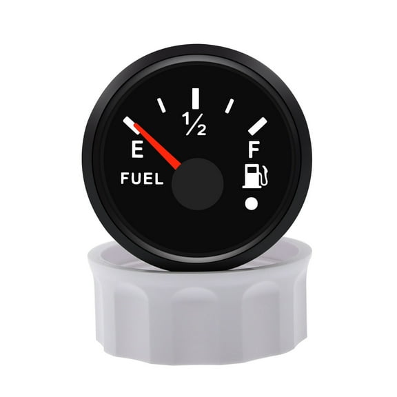 0-190Ohm Fuel Float Sensor + Fuel Level Gauge 7 Color LED Fuel Tank Level Gauge With Alarm Light For Marine Car RV Camper Yacht - Accurate Reading