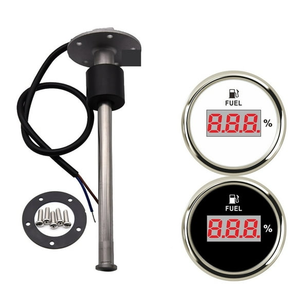 0-190Ohm Oil Tank Level Indicator Meter With Fuel Level Sensor For Digital 52MM Gauge Fuel Level Gauge ,Lasting Durability