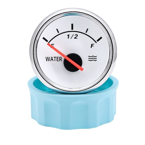 0-190ohm 52mm Water Level Gauge Red LED Pointer Water Tank Level Indicator 240-33ohm For Car Boat Truck 12V 24V ,Easy to Install