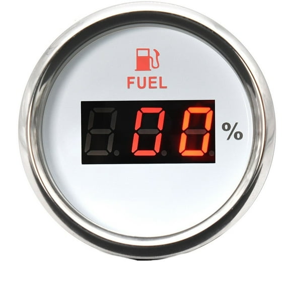 0-190ohm Fuel Level Gauge Digital Oil Tank Level Indicator Meter With Red LED Fuel Gauge ForBoat Car Truck ,Easy to Install