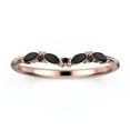 thumbnail image 1 of 0.19ct marquise and round Black Diamond Moissanite 18K Rose Gold over silver wedding band, 1 of 4