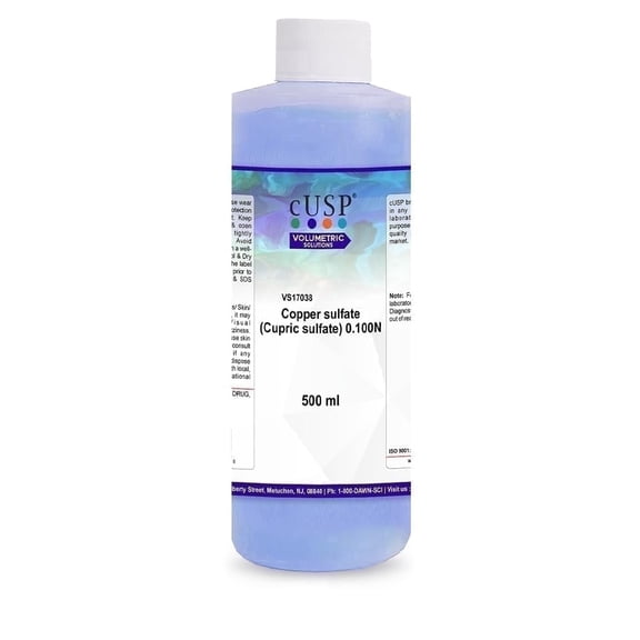 0.1M Copper (II) Sulfate Solution  500mL | High-Purity Laboratory Reagent for Chemical Analysis & Titration