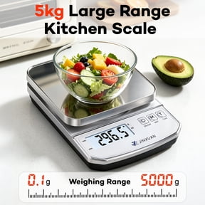0.1g High Precision Digital Kitchen Scale with LCD Display, Battery Powered Industrial Platform Food Scale for Baking Cooking Health Lab Measurement, Ideal Holiday Gift