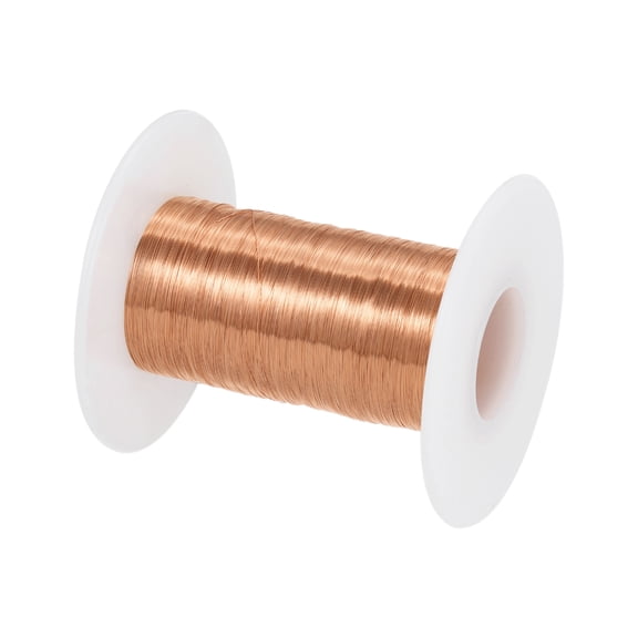 0.1mm Magnet Wire 2346ft Enameled Magnet Winding Copper Wire 50g,Brown