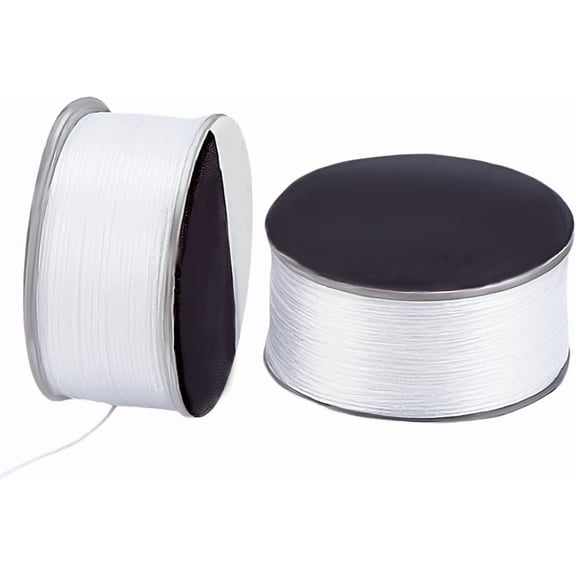 0.1mm Nylon Beading Thread 100 Yards White Bracelet Cord Thread String Seed Bead String Sewing Cord for Jewelry Making Necklaces Earrings Leather Stitching DIY Craft