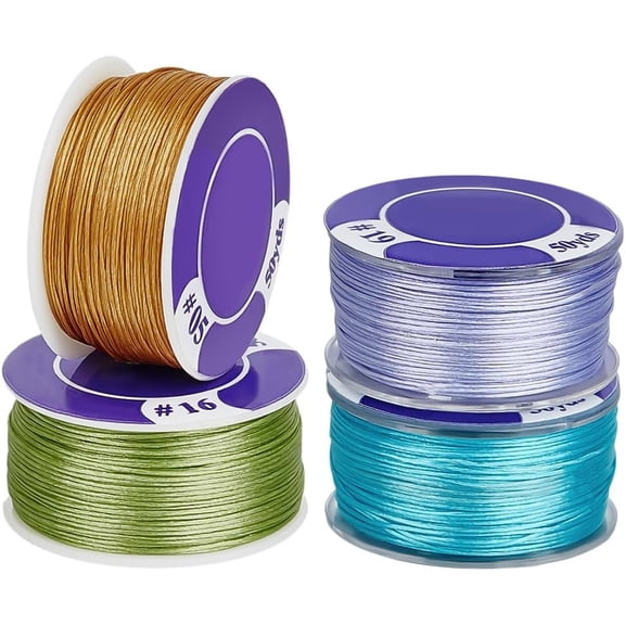 0.1mm Nylon Seed Bead Thread 200 Yards 4 Colors Bracelet Cord Beading Thread Sewing String Nylon String