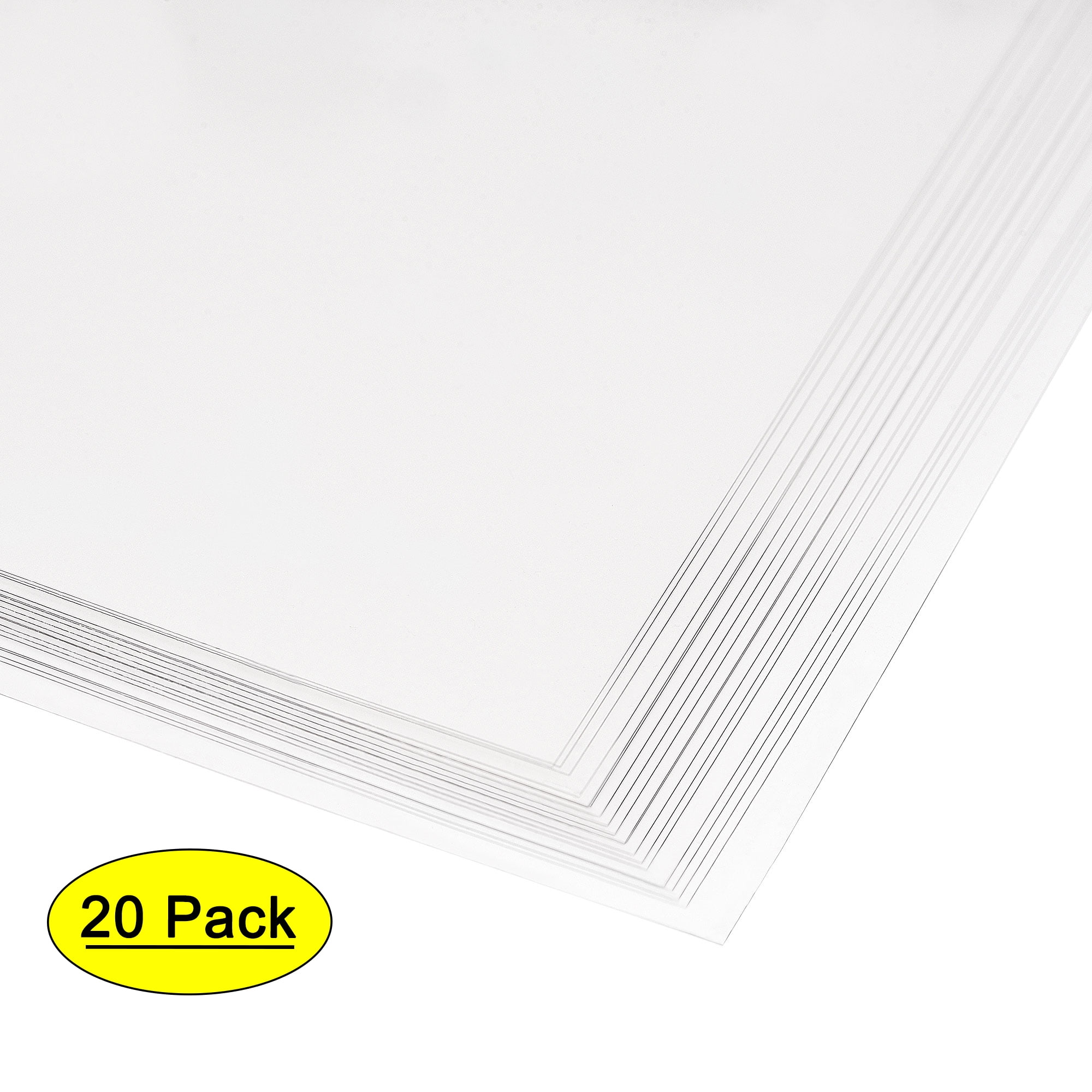 Uxcell 0.1mm Thick A4 Size Clear PVC Sheet 11.69 x 8.27inch Flexible Cover Protector DIY Cut 20Pcs