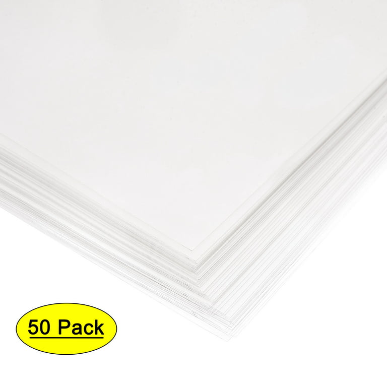 0.1mm Thick A4 Size Clear PVC Sheet 297mm x 210mm Transparent Rigid Plastic  Sheet,Office,DIY Cut,50pcs