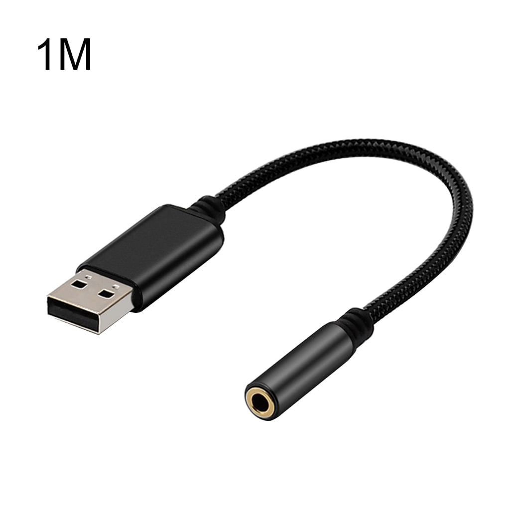 0.2/1m 2In1 USB to 3.5mm Audio Cable Computer Headphone Adapter for Apple Beat