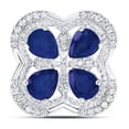 thumbnail image 1 of 0.2 CTW Diamond Ana Mens 1.37 CT Natural Gem Clover Pendant, 1 of 1