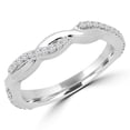 thumbnail image 1 of 0.2 CTW Round Cut Diamond Infinity Wedding Band Anniversary Ring in 14K White Gold, Size 6.25, 1 of 1