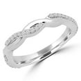 thumbnail image 1 of 0.2 CTW Round Cut Diamond Infinity Wedding Band Anniversary Ring in 14K White Gold, Size 8, 1 of 1