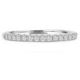 thumbnail image 1 of 0.2 CTW Round Diamond Semi-Eternity Wedding Band Ring in 14K White Gold - Size 6, 1 of 1