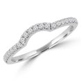 thumbnail image 1 of 0.2 CTW Round Diamond Semi-Eternity Wedding Band Ring in 14K White Gold - Size 9, 1 of 1