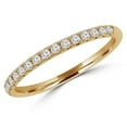 thumbnail image 1 of 0.2 CTW Round Diamond Semi-Eternity Wedding Band Ring in 14K Yellow Gold, Size 5.25, 1 of 1