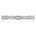 thumbnail image 1 of 0.2 CTW Round Diamond Vintage Semi-Eternity Wedding Band Ring in 14K White Gold - Size 8, 1 of 1
