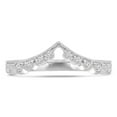 thumbnail image 1 of 0.2 CTW Round Diamond Vintage Tiara Semi-Eternity Anniversary Wedding Band Ring in 14K White Gold - Size 4, 1 of 1