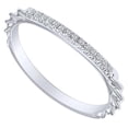 thumbnail image 1 of AFFY 0.2 Carat Round Shape White Natural Diamond Vintage Engagement Ring 14K Solid White Gold Ring Size-11, 1 of 2