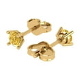 thumbnail image 1 of 0.2 Ct Round Cut Studs Yellow Natural Citrine 14K Yellow Solid Solid Gold Everyday Dainty Earrings Push Back, 1 of 7