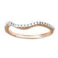 thumbnail image 1 of AFFY 0.2 Ct Round Shape White Diamond Engagement Wedding Ring In 14K Solid Rose Gold, 1 of 1