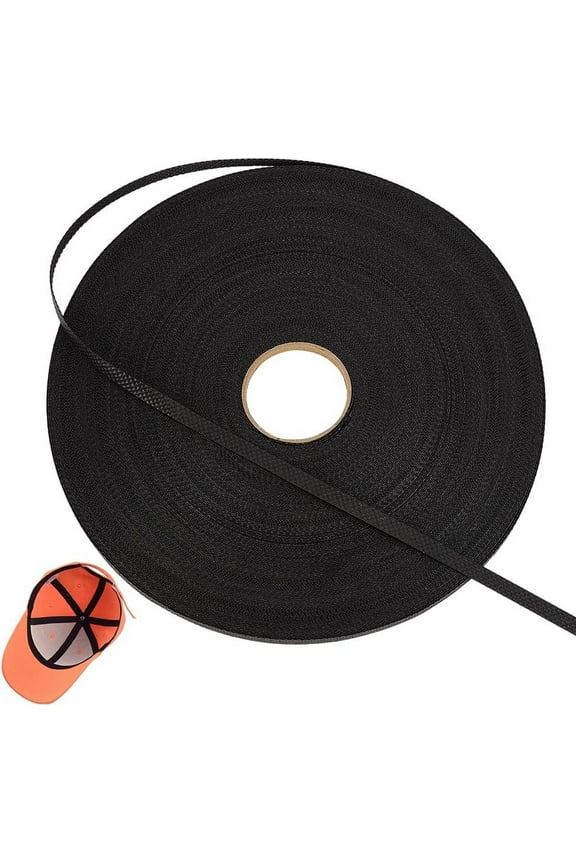 0.2 Inch Black Hat Size Reducer Strip Hat Sweat Liner Cap Insert Strip for Hats Caps Sewing Black