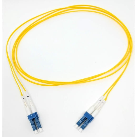 0.2 Meter (7IN) Singlemode Duplex 1.2mm Ultra High Density Fiber Optic Cable (9/125) - LC to LC - Yellow