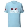 thumbnail image 1 of 0-2 NEVER SURRENDER Unisex t-shirt (Ocean Blue, 3XL), 1 of 4