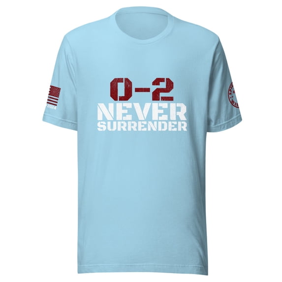 0-2 NEVER SURRENDER Unisex t-shirt (Ocean Blue, 3XL)