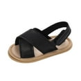 thumbnail image 1 of 0-2 Years Baby First Walking Shoes Kids baby Sandals Toddler Kid Baby Summer Breathable Soft Bottom Casual Non-slip Sandals Black 6-9 Months, 1 of 7