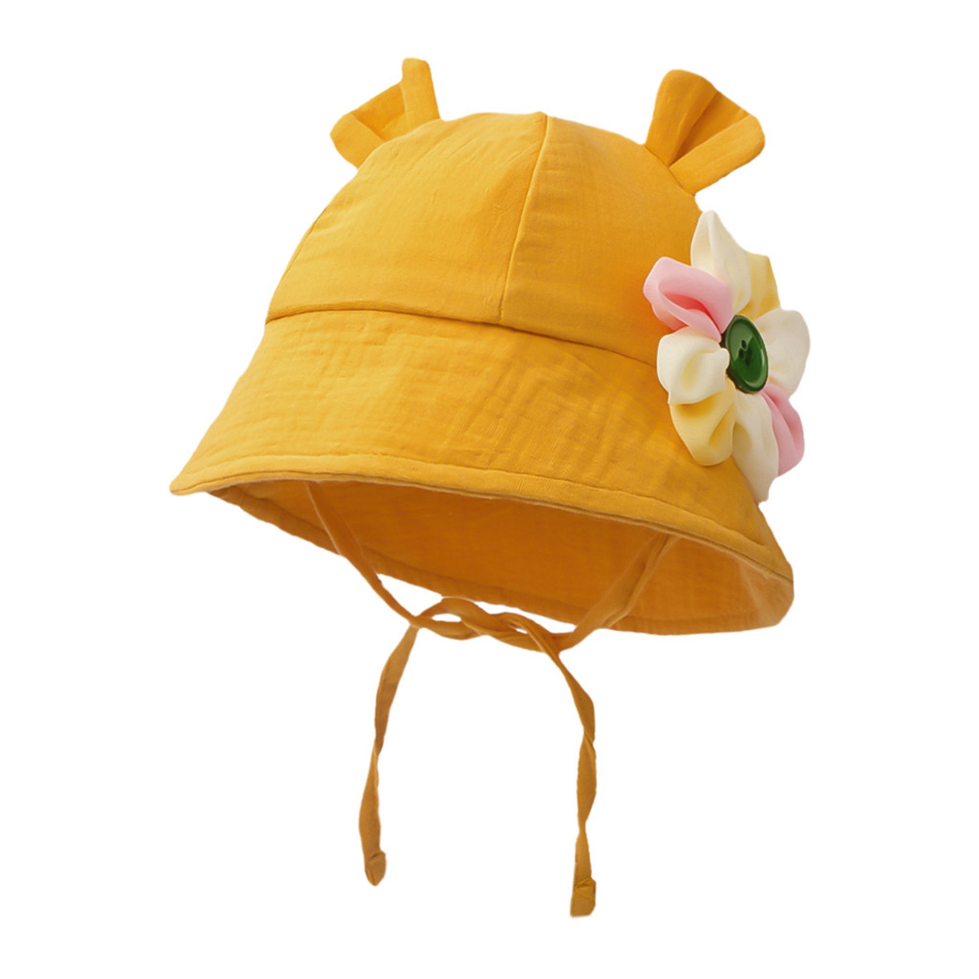 Sun Hat Yellow Toddler Hat Buy FabSeasons Kids Yellow Cotton