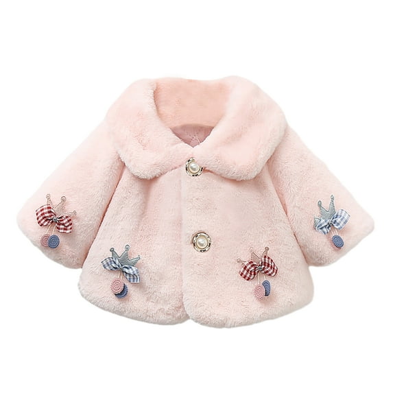 0-2 Years Infant Baby Girls Cape Cute Cloak Warm Winter Outwear Jacket Coat