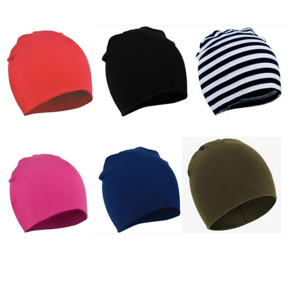 0-2 Years Unisex Baby Beanie Hat Infant Toddler Kid Hats Baby Soft Cute Knit Cap Nursery Beanie 6Pack