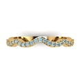 thumbnail image 1 of 0.23 ctw Wedding Band for Women - 14K Yellow Gold Simulated Blue Diamond Stackable Eternity Ring, 1 of 6