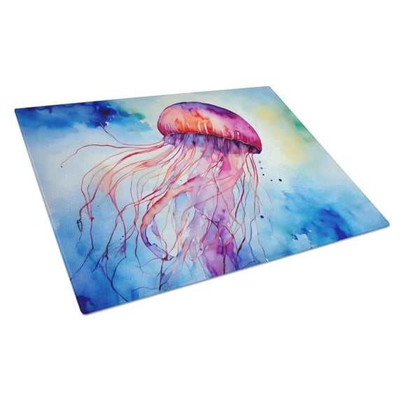 0.2 x 15 x 12 in. Jellyfish Glass Cutting Board, Large