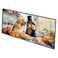 thumbnail image 1 of 0.2 x 28 x 58 in. Golden Retriever Fall Kitchen Pumpkins Runner Mat, 1 of 1