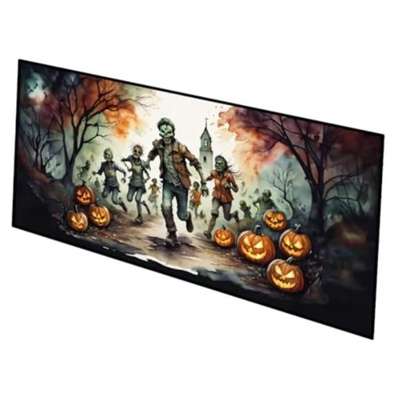 0.2 x 28 x 58 in. Zombies Spooky Halloween Runner Mat