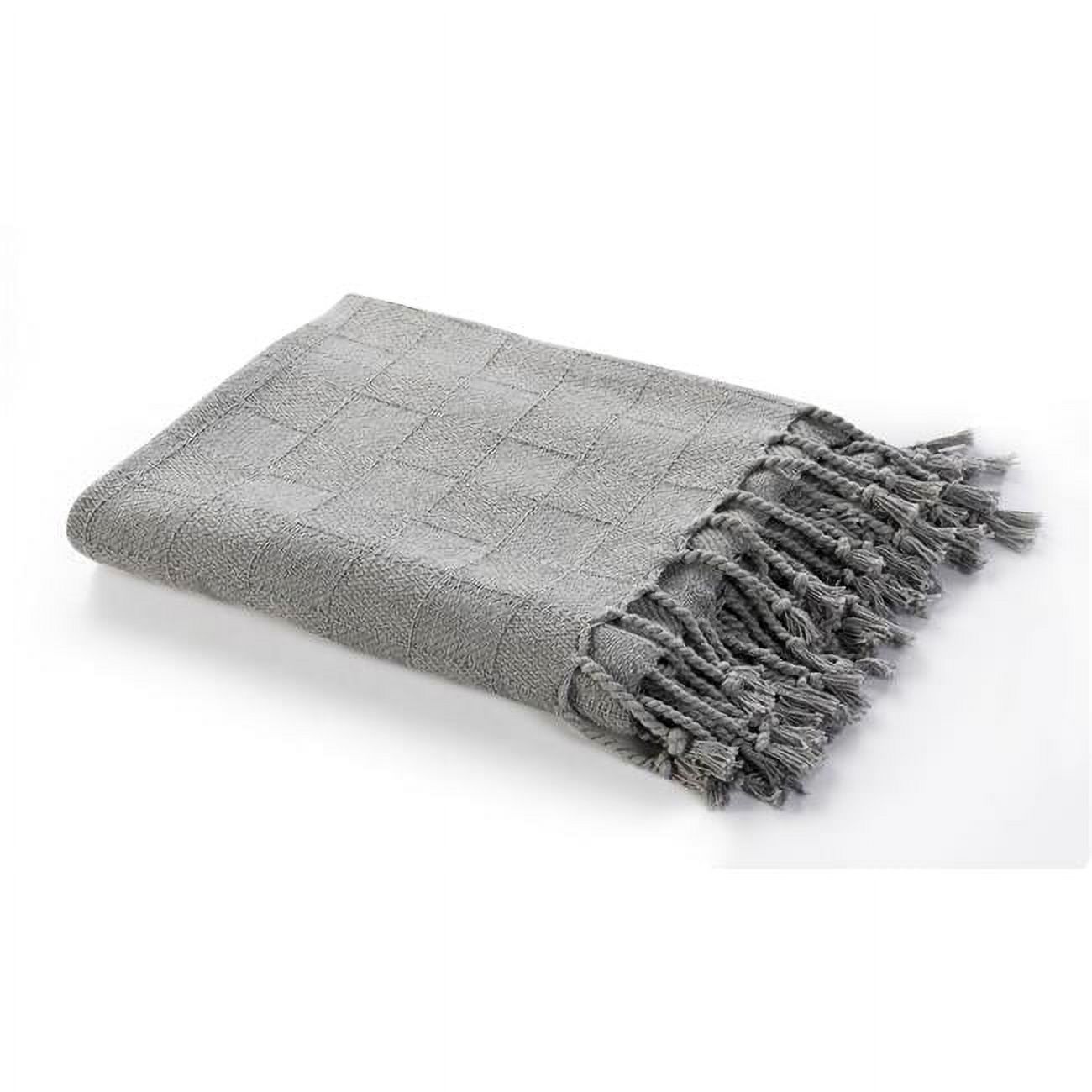 0.2 x 50 x 60 in. Gray Woven Cotton Solid Color Throw Blanket - Walmart.com
