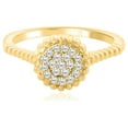 thumbnail image 1 of 0.20 Carat Diamond Floral Shape Ring In 10K Solid Rose,White & Yellow Gold, 1 of 1