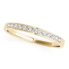 10K Yellow Gold Men's Wedding Band - 0.20 Ct Round Blue & White Diamonds, Prong Setting, Size 9.5