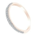 thumbnail image 1 of AFFY 0.20 Carat Round Shape White Natural Diamond Half Eternity Wedding Band Ring 18k Solid Rose Gold Ring Size-10, 1 of 1
