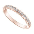 thumbnail image 1 of AFFY 0.20 Carat Round Shape White Natural Diamond Unique Beautiful Engagement Ring 14K Solid Rose Gold Ring Size-10.5, 1 of 2