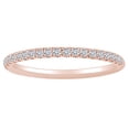 thumbnail image 1 of AFFY 0.20 Carat Round White Natural Diamond Half Eternity Wedding Band Ring 18k Solid Rose Gold Ring Size-5, 1 of 2