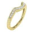 thumbnail image 1 of 0.20 Carat (ctw) 18K Yellow Gold Round Cut Diamond Ladies Anniversary Wedding Band Matching Stackable Guard Ring 1/5 CT, 1 of 1