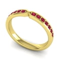 thumbnail image 1 of 0.20 Ct Beautiful Round Cut Red Ruby Gemstone Engagement Eternity Band for Women Solid 14K Yellow Gold Size 3 by Diamond-Capitals, 1 of 8